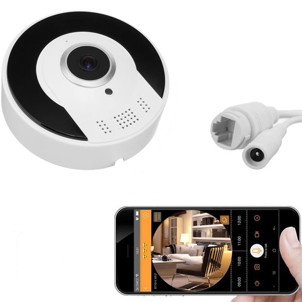 360-Degree Panoramic Camera - Wifi Wireless Remote Monitoring Camcorder - Perfect for Home Security and Surveillance - Shopsta EU