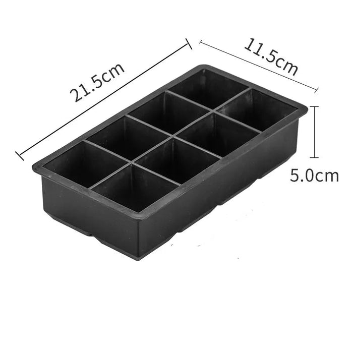 8Big Ice Tray Mold Giant Jumbo Large Food Grade Silicone Ice Cube Square Tray Mold DIY Ice Maker Ice Cube Tray - Shopsta EU