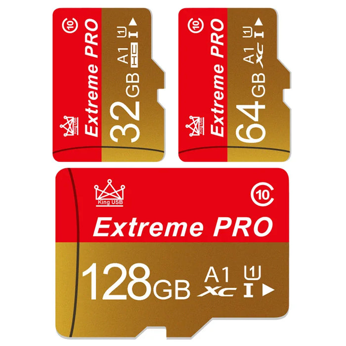 Extreme Pro – Vysokorychlostní karta Mini SD s kartou V10 TF – Velikosti až 256 GB – Ideální flash karta pro telefon, fotoaparát, dron