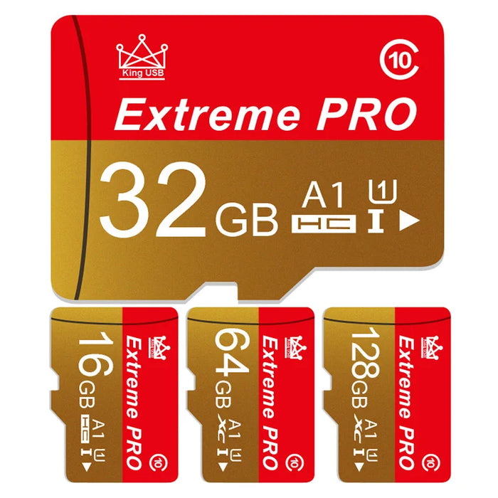 Extreme Pro – Vysokorychlostní karta Mini SD s kartou V10 TF – Velikosti až 256 GB – Ideální flash karta pro telefon, fotoaparát, dron